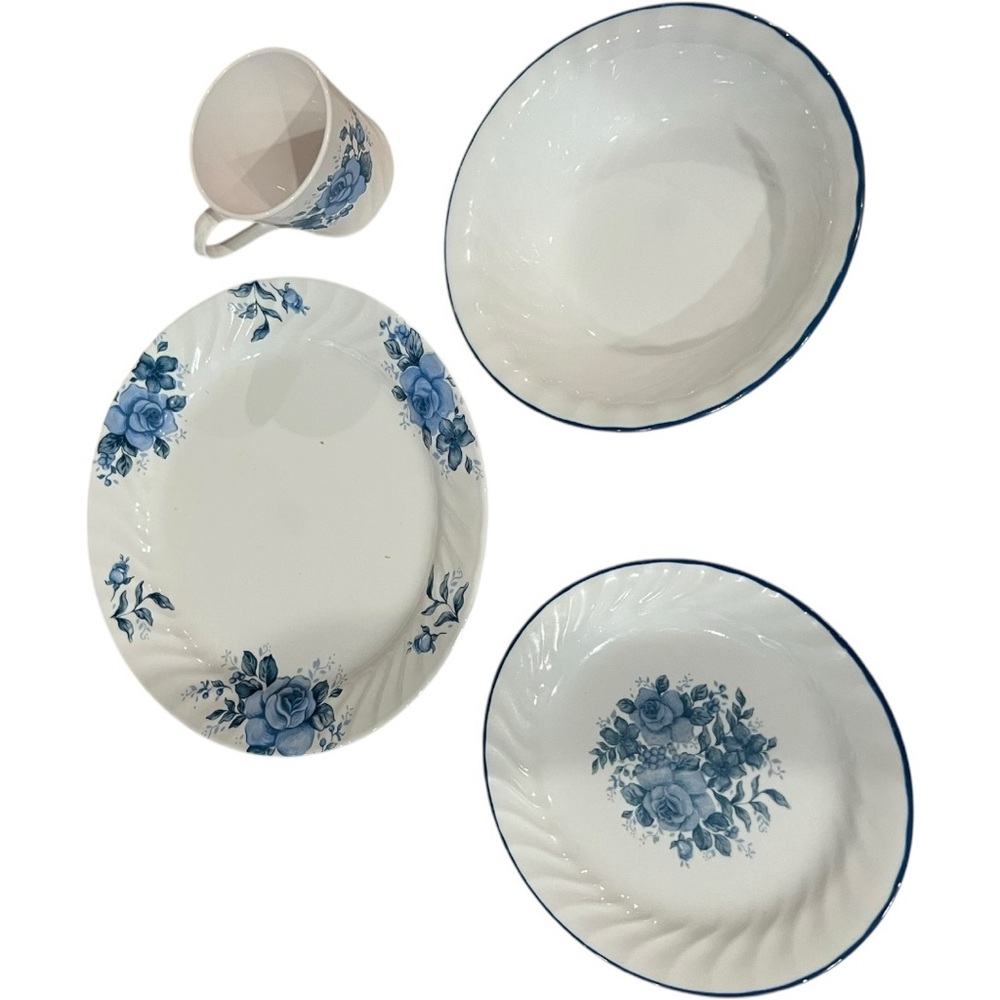 VINTAGE CORELLE BLUE VELVET (BLUE ROSE) - Picture 12 of 16